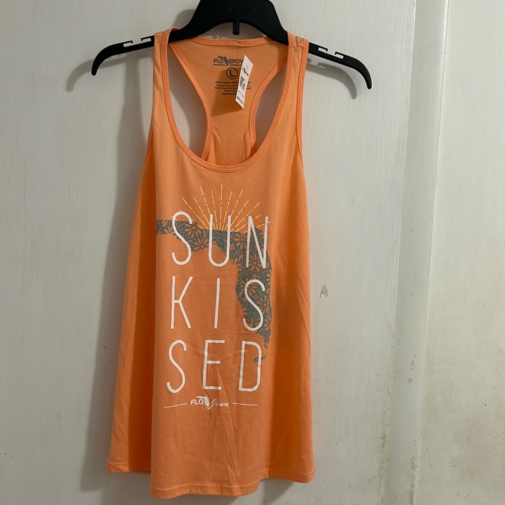 NWT Flo Grown Women’s “Sun Kissed” Racerback Tank Top.